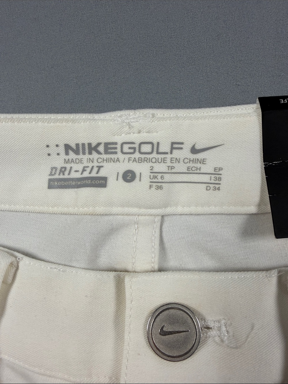 Nike Golf Dri-FIT Slim Fit 5-Pocket Pants White NWT Size 2 - Picture 3 of 11